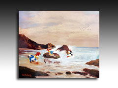 Woody and Willy Surfing by Walter Lantz
